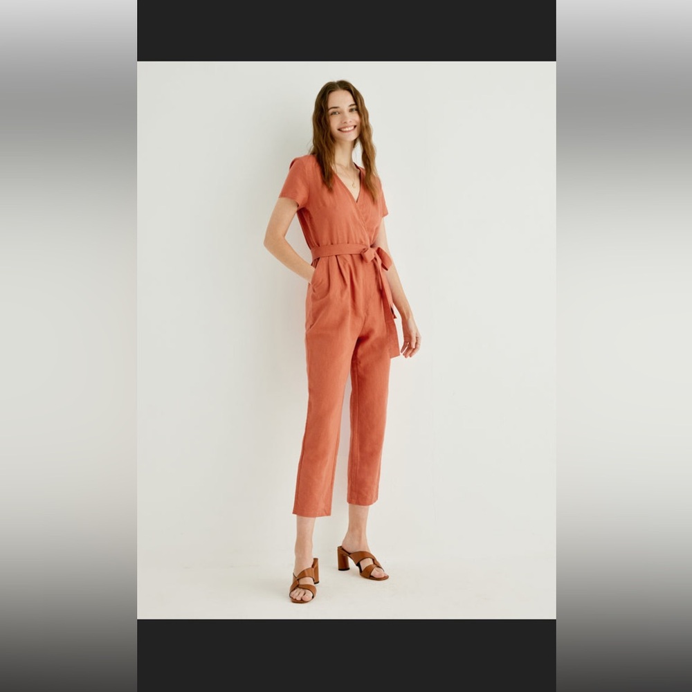 NWT Grae Cove linen and cotton blend jumpsuit.